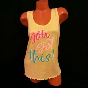 Secret Treasure Womens tank yellow top 2X(18W-20W)